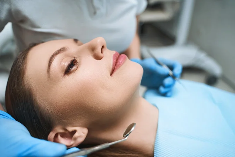 patient smiling after sedation dentistry procedure