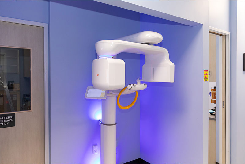dental x-ray scanning device within the dental practice
